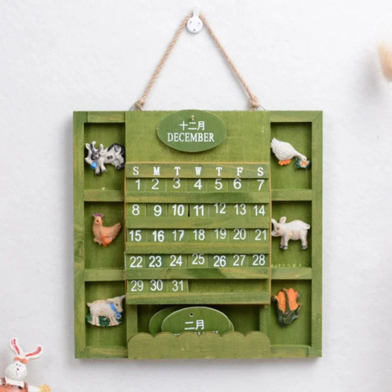 

Retro Mediterranean calendar wooden calendar decoration home