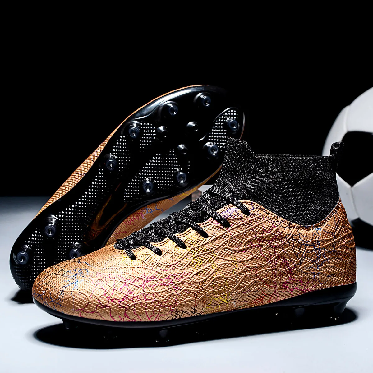 Miesten Naisten Ammattimaiset Huippulaatuiset Jalkapallokengät Kulutusta Kestävät Treenijalkapallokengät Ultrakevyet Liukumattomat Urheilujalkapallokengät_voghion.com