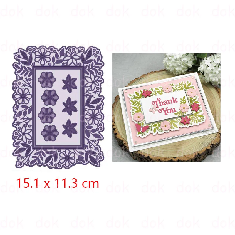 

Daisy Rectangle Metal Craft Cutting Dies For DIY Scrapbooking Paper Diary Decoration Manual Handmade For 2022 Embossing New