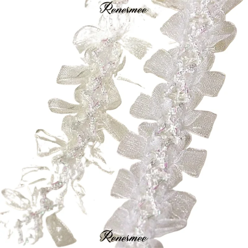 10Meters White Snow Gauze Lace Accessories Trim Webbing Patchwork DIY Hand-sewing Cloth Art Clothing edges material Window 2.2cm