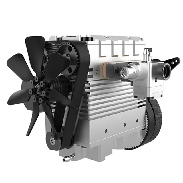 TOYAN FS-L200AC Engine Model 7cc Inline 2 Cylinders 4 Stroke Air Cooled Nitro Engine Model Kit -  DIY Assembly Version 3