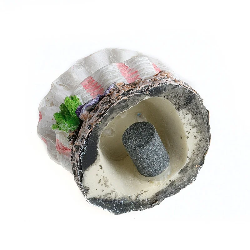Shell Pearl & Air Stone Fish Tank Bubbler Ornament