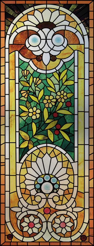 thumbnail: Privacy Raamfolie Gebrandschilderd Glas Effect – Zelfklevend Statisch, 60x100 Cm – Voor Ramen En Deuren Zonder Lijm