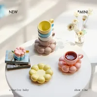 1/6 Ob11 Miniature Items Dollhouse Coffee Cup saucer Teacup Mini Stuff Toys Tableware Model Dolls House Furniture Accessories 1