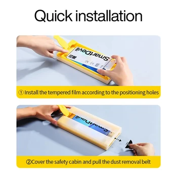 SmartDevil Dustfree Screen Protector for Samsung S24Ultra S23Ultra S24 Full Glue Microcrystalline Soft Film Full Cover Dustproof