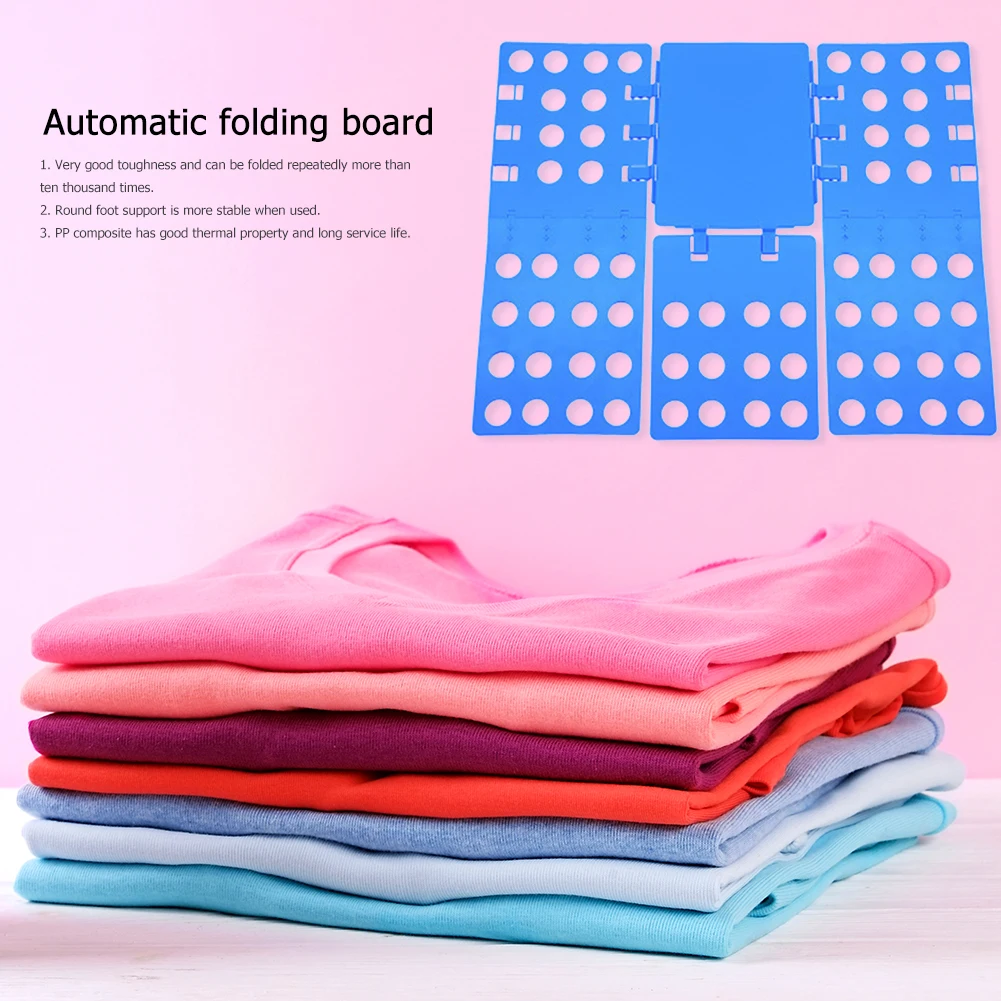 Adult T-Shirt Folder Adjustable Shirt Folding Board Clothing Folder Bender Plastic Clothes Folder for Laundry Room - 4