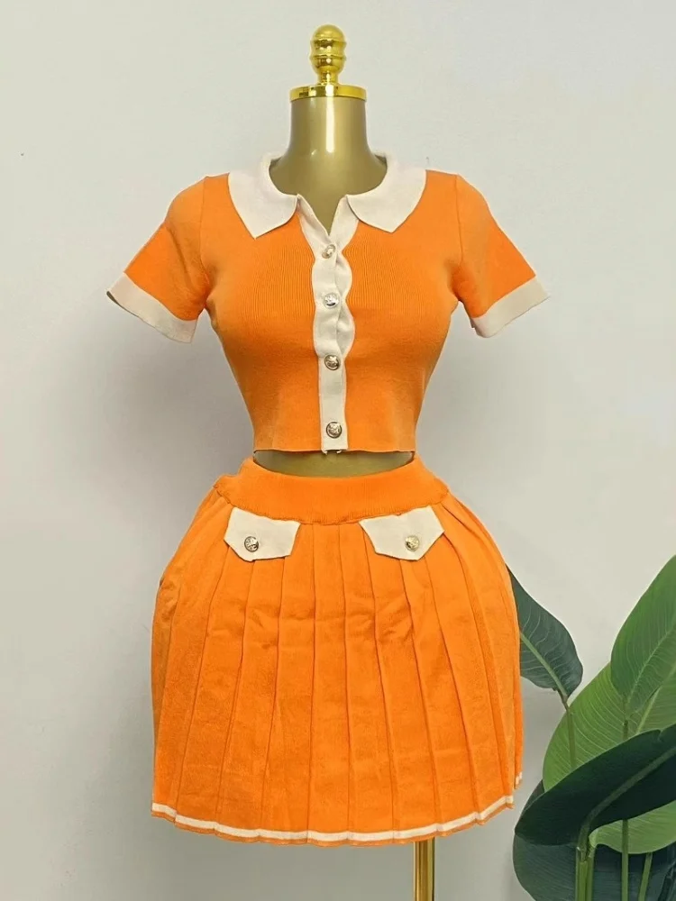 Wmstar Two Piece Sets Women Wholesale Dress Setsknitted Cardigan Button Elegant Dresses New in Summer 2025 Matching Suit