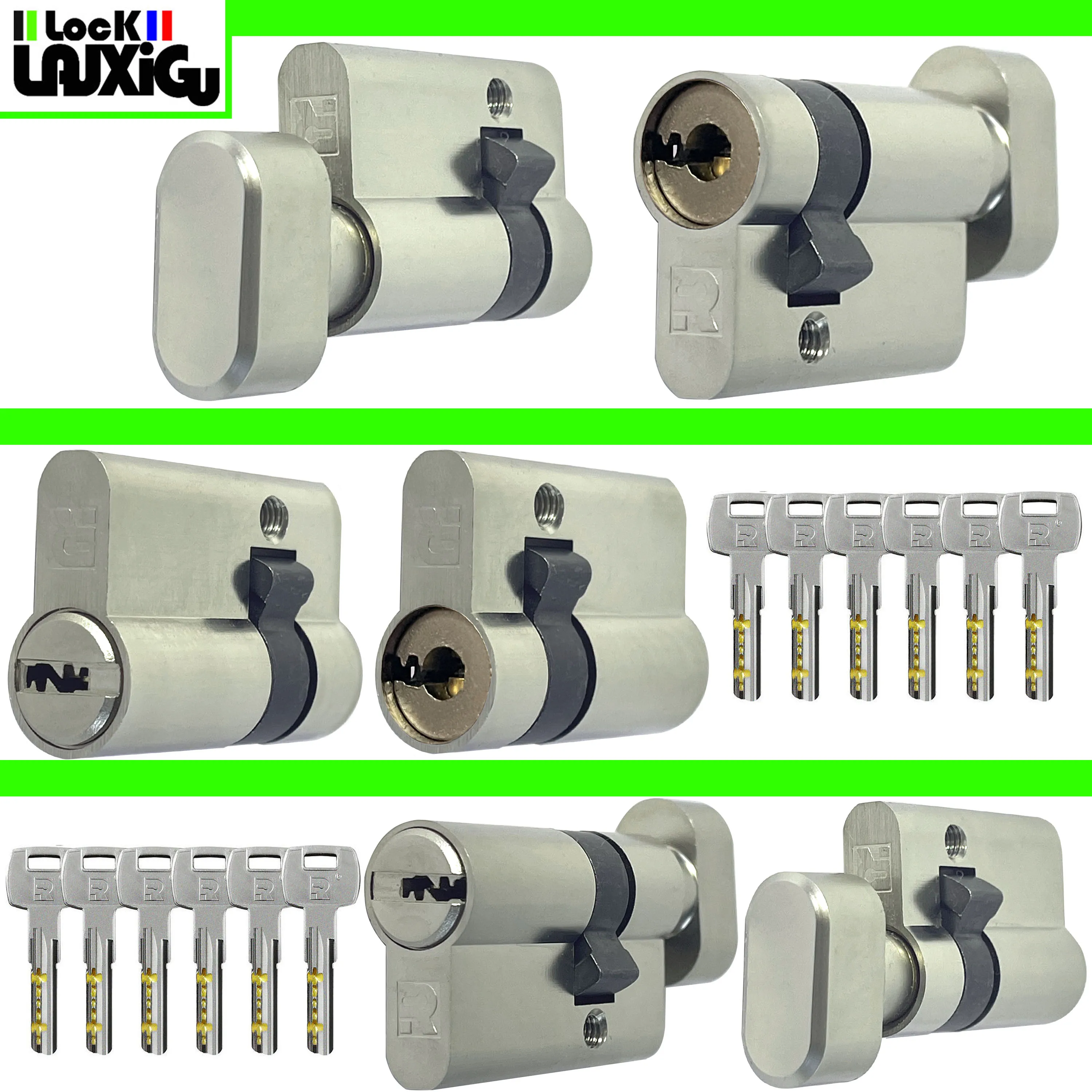Onzichtbare Deurslot Core Half Excentrieke Slot Cilinder, Met Knop, voor Channel Lock Fire Proof