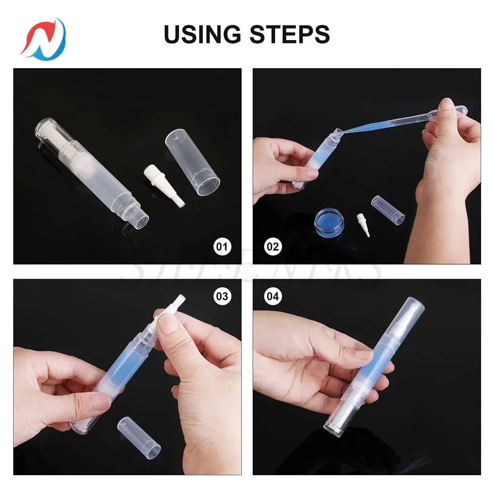 50/100pcs 3ml 5ml Empty Nail Oil Pen with Brush Tip Container Applicator for Homemade Nail Oil Lip Gloss Eyelash Growth Liquid