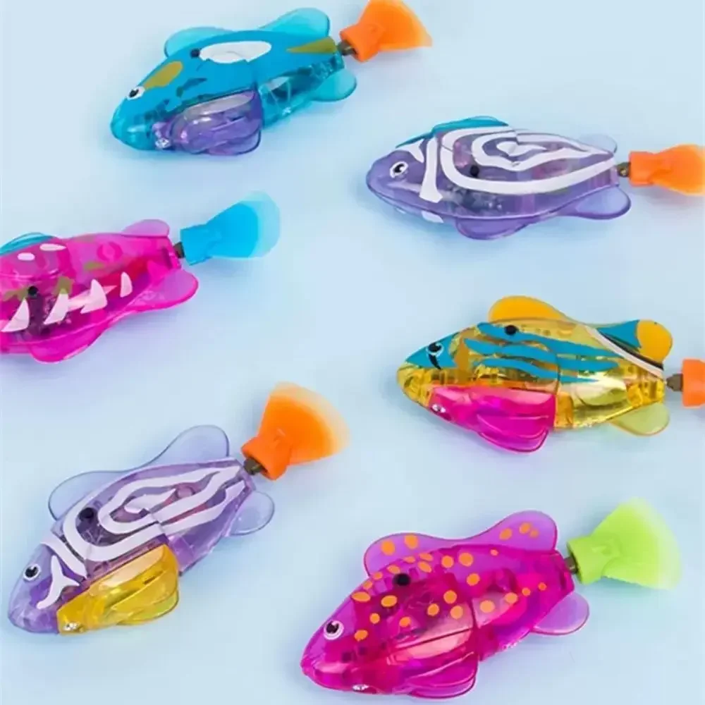 

Electronic Fish Pets With Flash Lighting Mini Sea Animal Electric Swimming Fish Toy For Children Gifts Battery Powered Fish