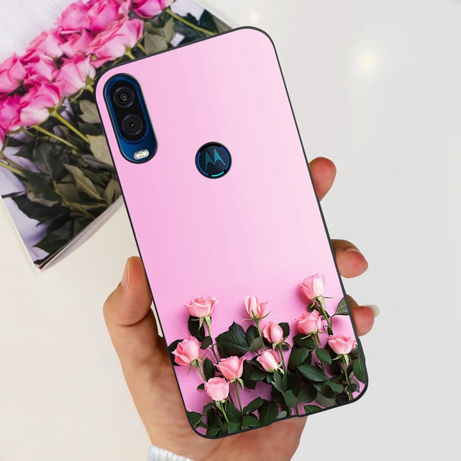 Cute Flower Cat Painted Soft Silicone Phone Case Cover