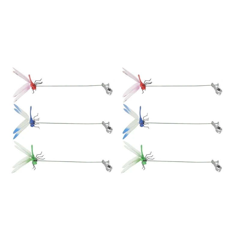 Dragonfly decoration Fake Dragonflies Clip for Outdoors 3D Dragonflies Deer and Horse Fly Natural Organic Concept 3 Pcs 6 Pcs 9 Pcs