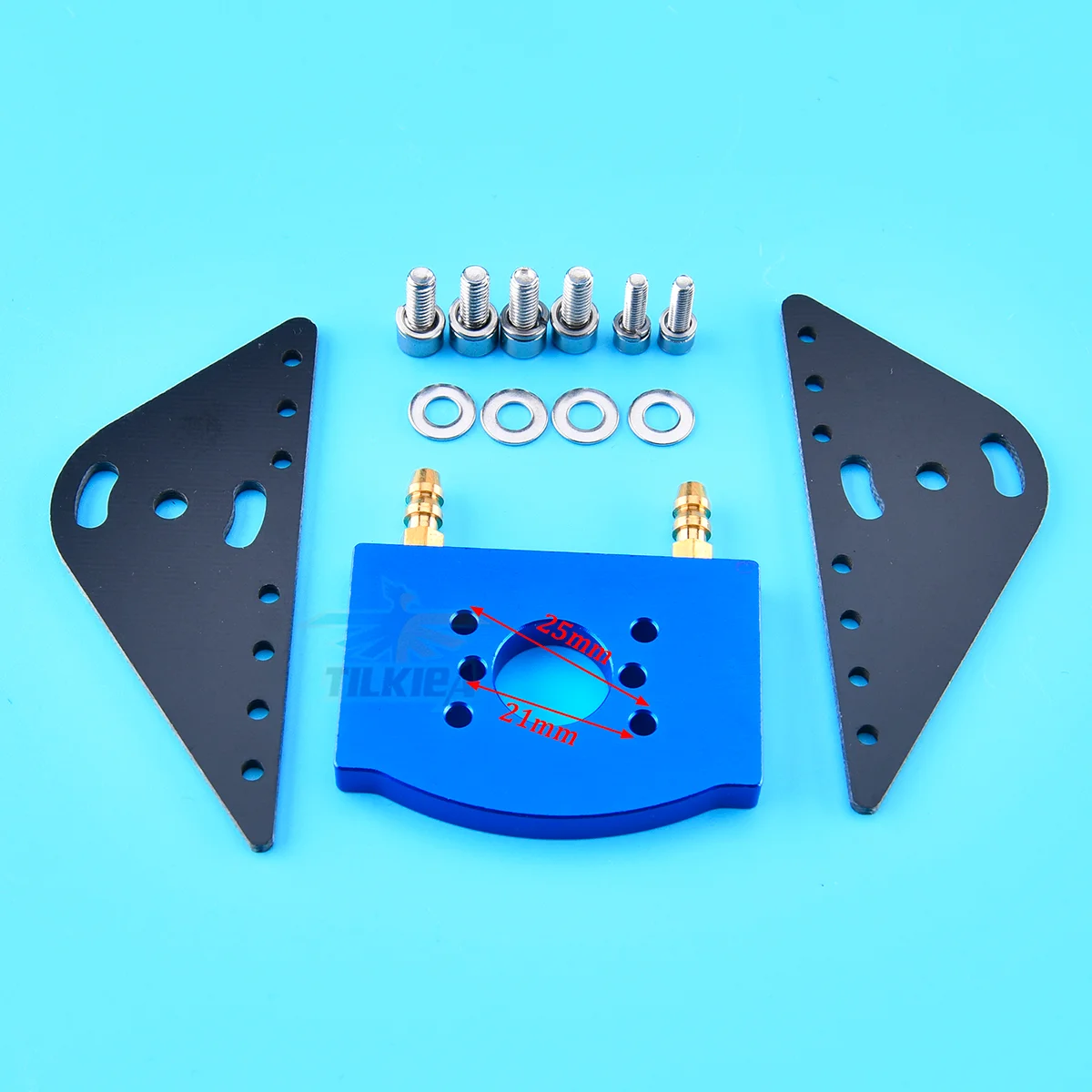 Support moteur pour bateau RC 540 550 B36 avec refroidissement par eau, détail des fixations