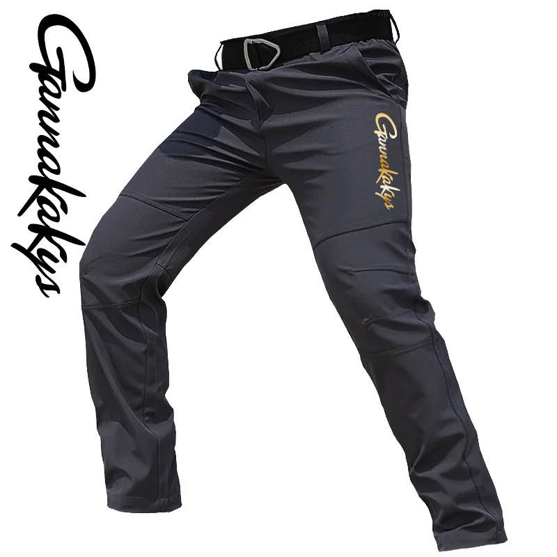 Summer Men's Fishing Pants Windproof Hiking Sports Elastic Pants Fitness Breathable Running Travel