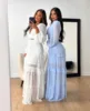 112711-ff1311.jpg Robe Maxi élégante pour femmes, à volants, manches longues, ajourée, robes de soirée, Chic, vert, bleu, violet, nouveau, vacances d'été