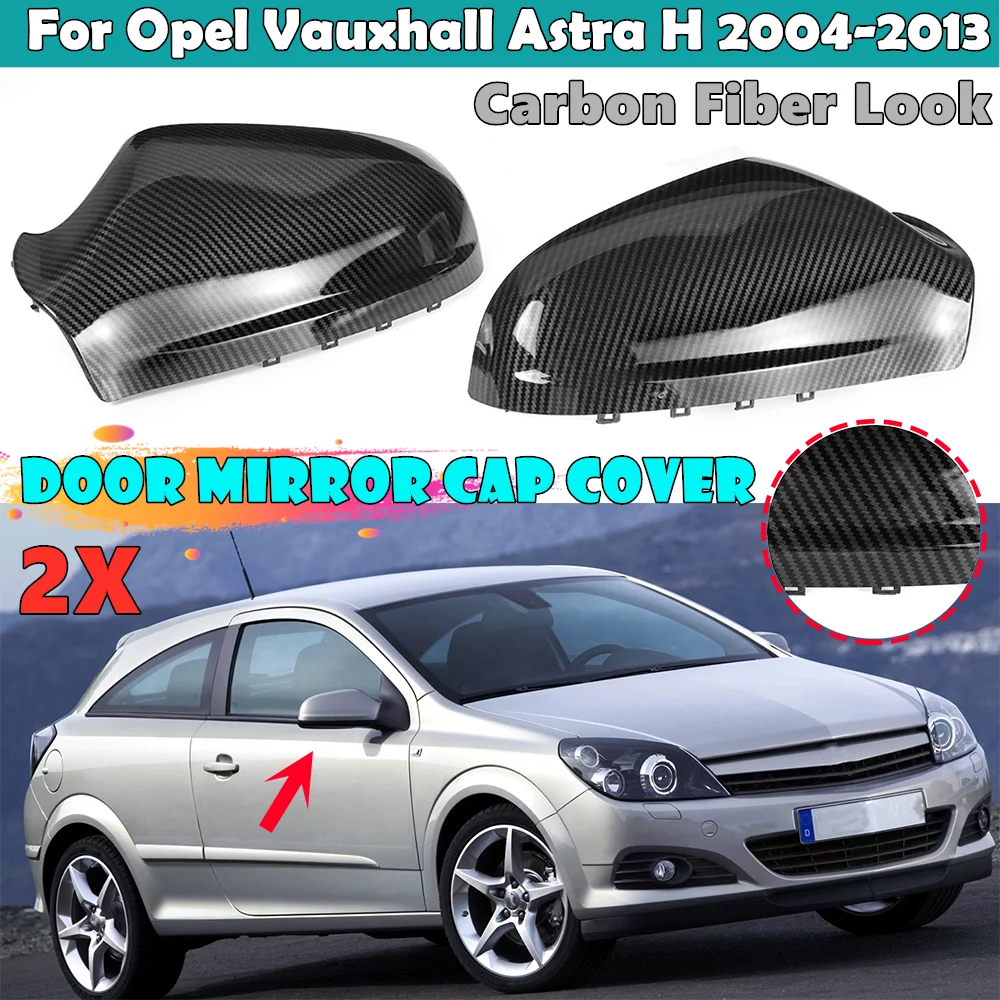 Cubierta de espejo retrovisor de coche, aspecto de fibra de carbono, azul,  para Opel, Vauxhall, Astra H, 2004-2013 - AliExpress