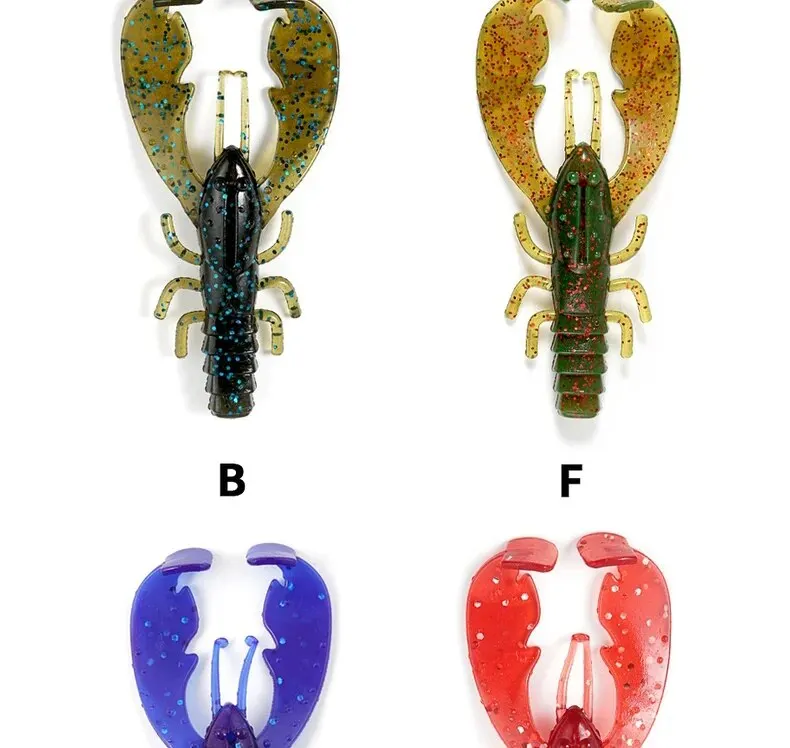 SUNMILE 6 Stück Angelköder Krebse Garnelen 7,5 cm/3,5 g Weiche Köder Kreatur Köder Iscas Künstlicher Köder Bass Barsch Angelköder – Detail 9