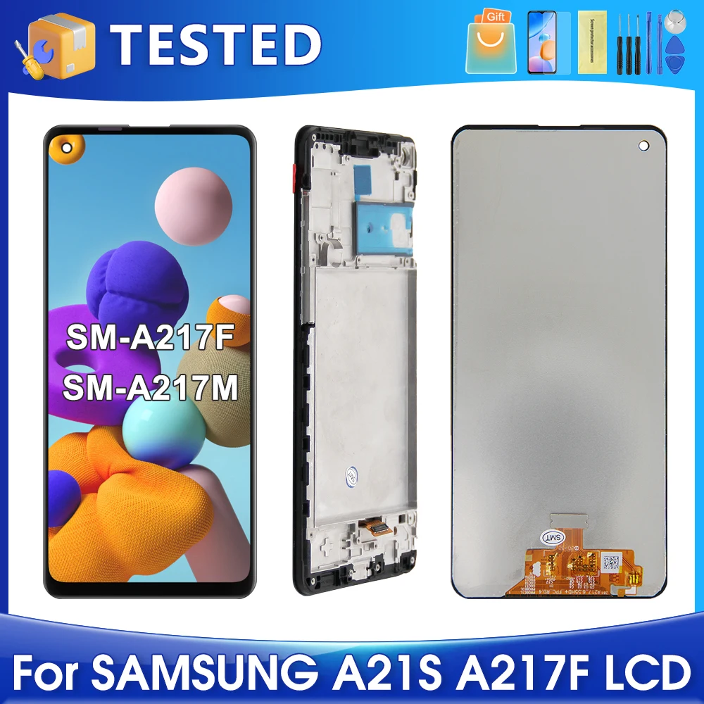 6.5 ''A21S dla Samsung For Ori A217F A217F/DS A217M A217N wyświetlacz LCD wymiana zespołu digitizera z ekranem dotykowym