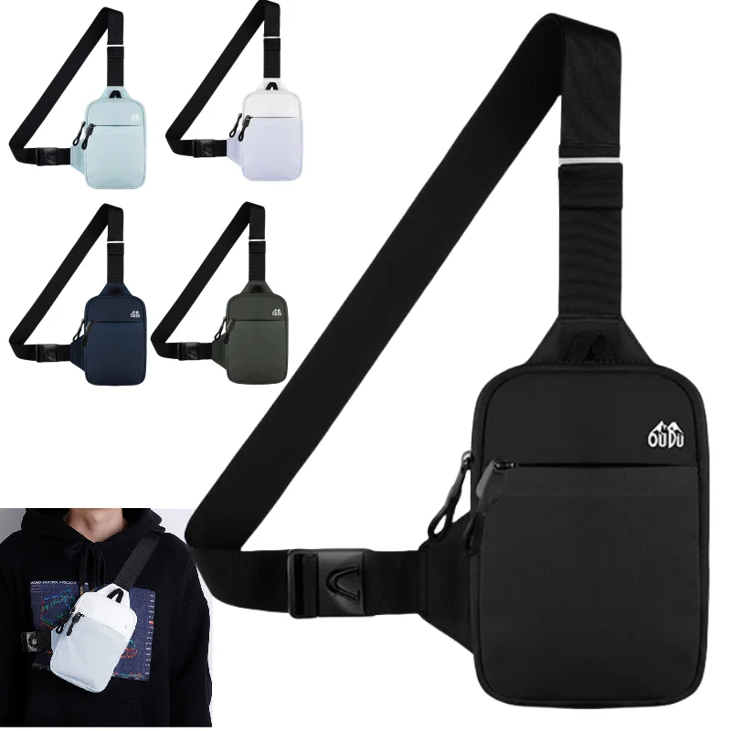 MYMM Borsa a Tracolla per Esterno Borsa a Tracolla Leggera Impermeabile con Tracolla per Torace Borse a Tracolla per Bambino/Uomo/Donna (Nero