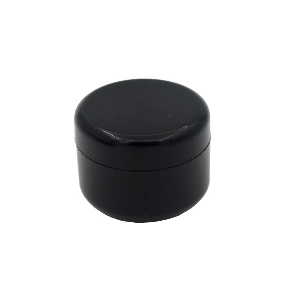 50 Pieces 10g Plastic Cosmetic Cream Filling Jar Light Proof Nail Polish Packing Bottle Black Travel Bottle Empty Small Capacity cosmetic cream bottle