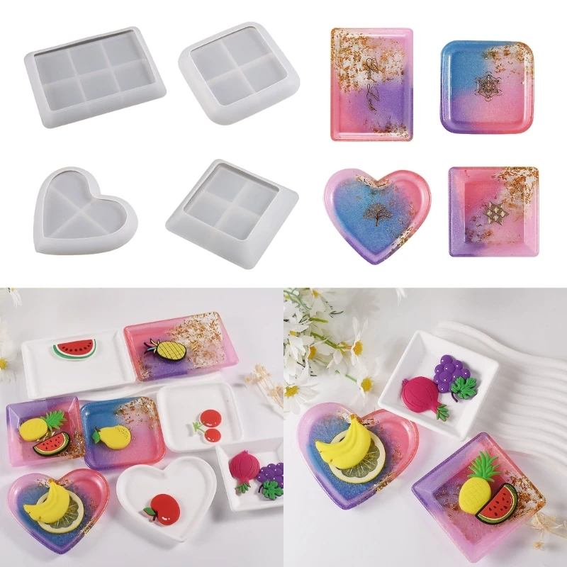 Silicone Jewelry Pendant Storage Tray Mold  Rectangular Resin Silicone Mold  - Clay Molds - Aliexpress