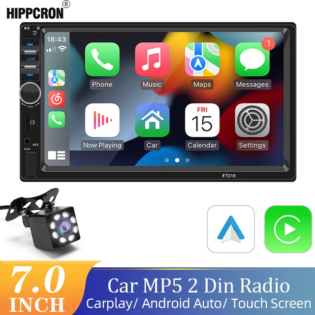 2 DIN Car Stereo Radio Touch Screen MP4 MP5 Player FM TF USB AUX Auto Audio