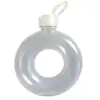 500ML/350ML Cute Donut Water Bottle Handle Ring  Women Girls Travel Cup Transparent Drinking Bottle 6