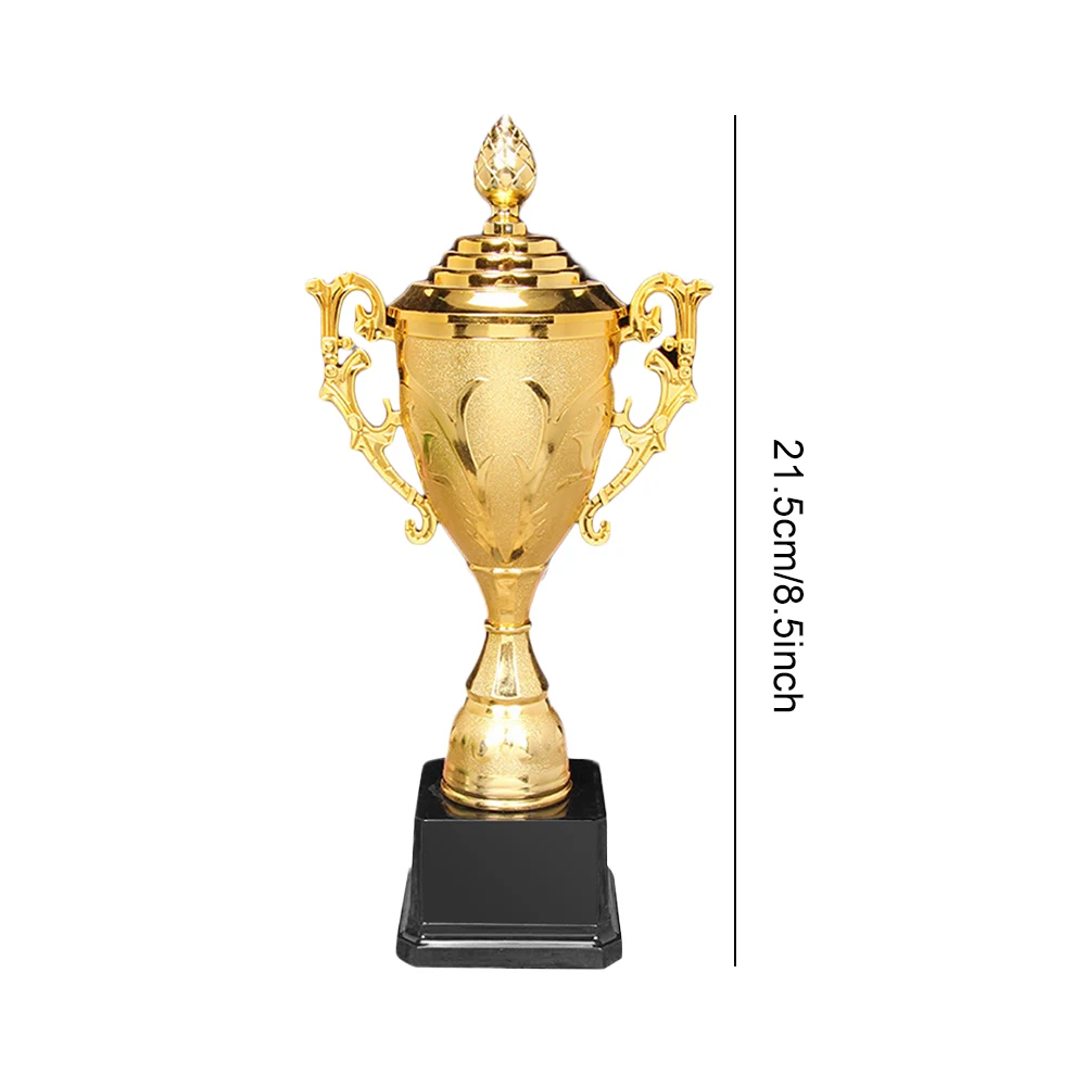 Plastic Trophy Toys Gold 8.5 Inch Basketball Football with Lid Sports Competition for Race