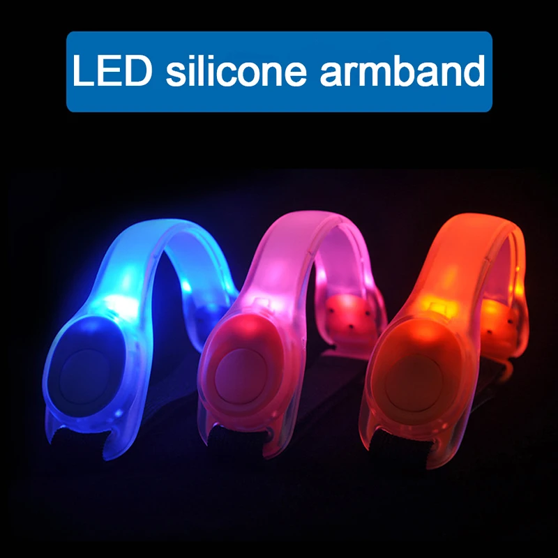 LED Light-Up Safety Armband for Night Activities - Adjustable Wearable Visibility Belt