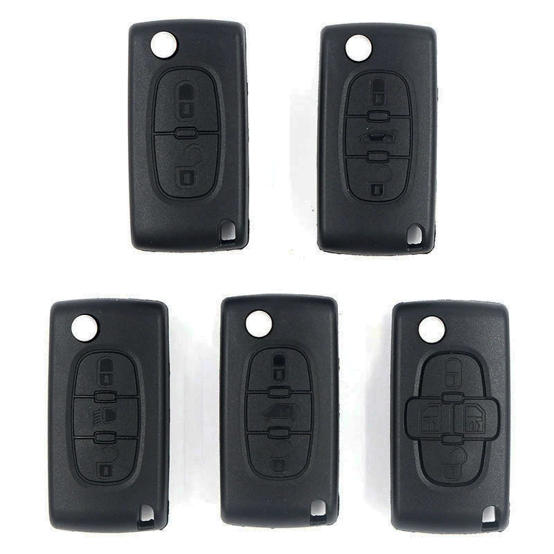 Car Key Shell YIQIXIN For Peugeot 107 207 307 308 407 607 807 For Citroen C2 C3 C4 C5 C6 C8 Remote Car Key Shell HU83/VA2 Blade CE0523 CE0536