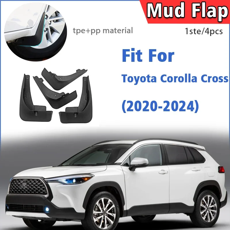 

Front Rear 4pcs FOR Toyota Corolla Cross 2021 2022 2023 2024 Mud Flap Guards Splash Mudflaps Car Accessories Mudguard Fenders