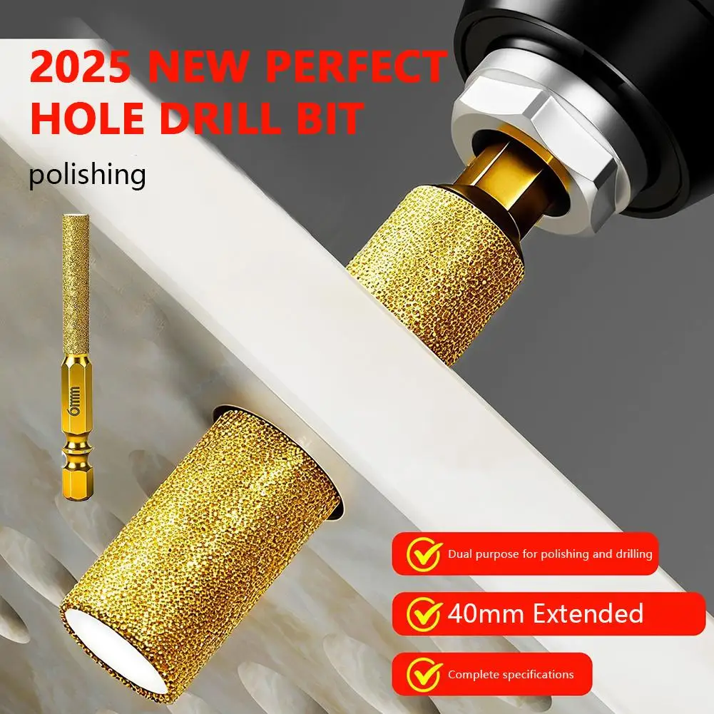 Premium Dry Diamond Drill Bit for Hard Materials - Granite, Tile, Marble, Ceramic & Glass