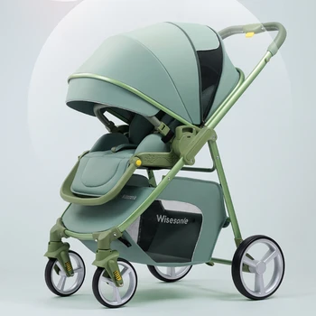 2 In 1 Portable Multifunctional Baby Stroller High Landscape Pram Carriage Basket Baby Carriage Baby Stroller 0 To 3 Years 3