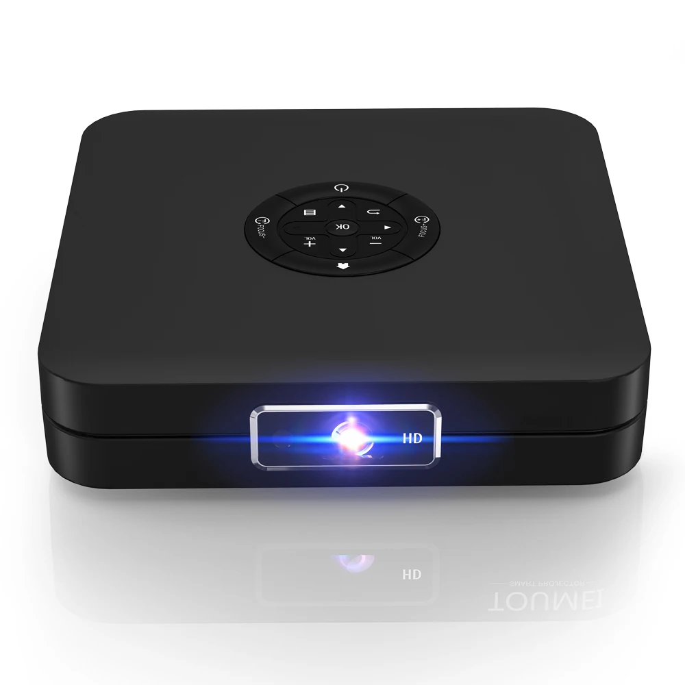 Per Proiettore Wupro K1 Pico 3D Smart Dlp Con Treppiede Hd Decodifica 4K Risorsa Proiettore Portatile Video Wifi Ad Alta Luminosità 5.0G