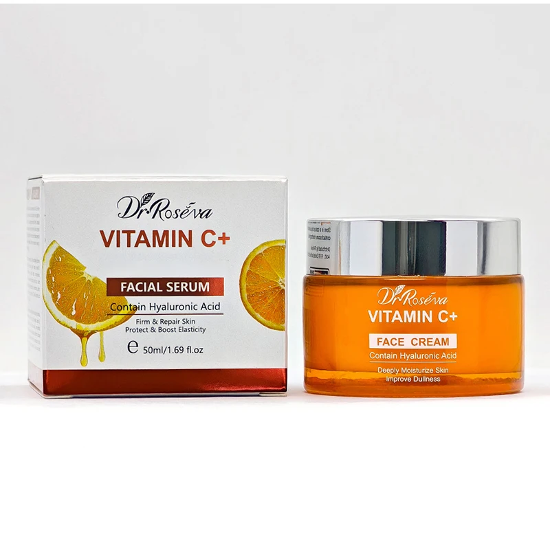 Radiant Glow Vitamin C Skincare Collection: Moisturizing Serum, Cream, Cleanser, Essence Toner, and Hydrating Body Lotion
