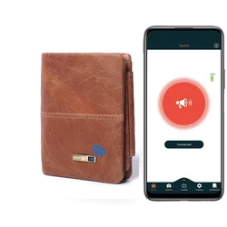 Sleek Smart Wallet for Men with Air Tag Tracker Compatibility (Cognac117)