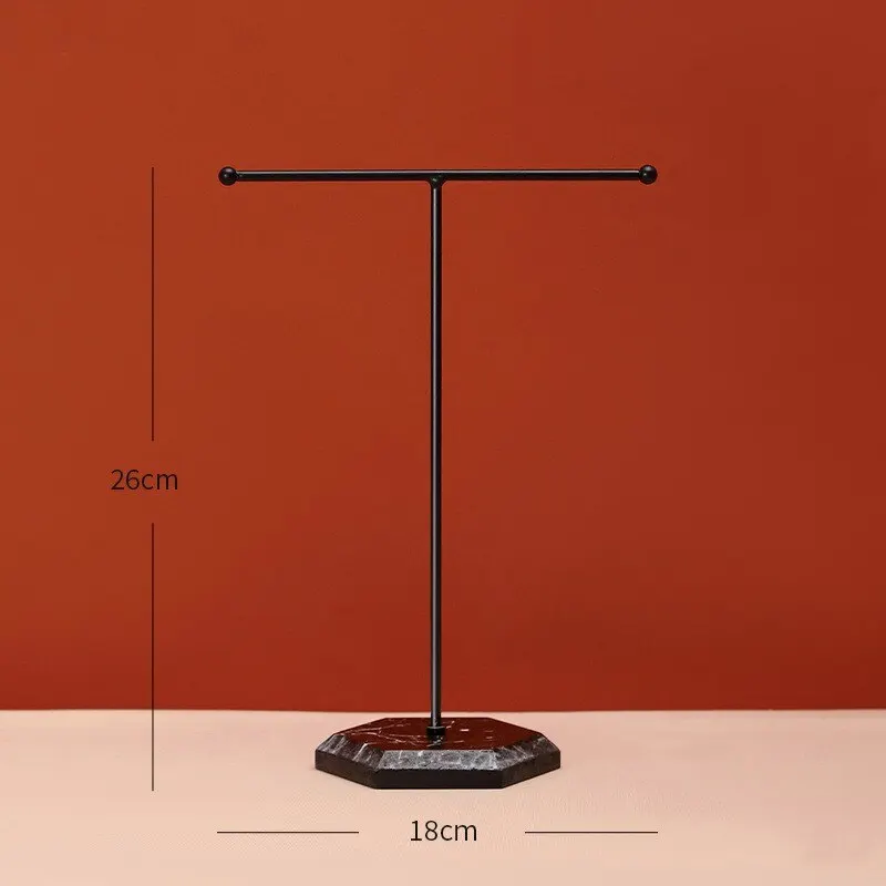 남녀공용 주얼리 디스플레이 스탠드, 미니멀리스트 스타일, 데스크탑 마감, T자형 장식품, 1 개