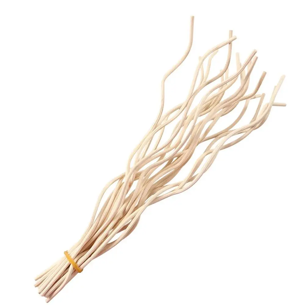 Bâtonnets de Rechange pour Diffuseur de sexuellement de Maison, Désodorisant en Rotin, Café Noir, Long, Ondulé, 28cm, 20 Pièces