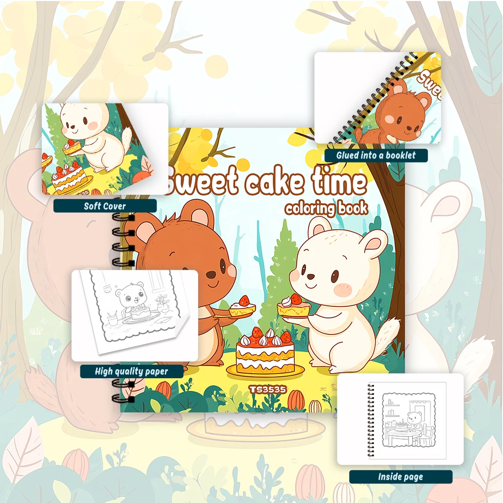 1pc,Animal Colouring Book - Teen Colouring Book - 30 Sheets, 8.3x 8.3 inches, Adult Stress Relief, Birthday, Holiday Party Gift 5