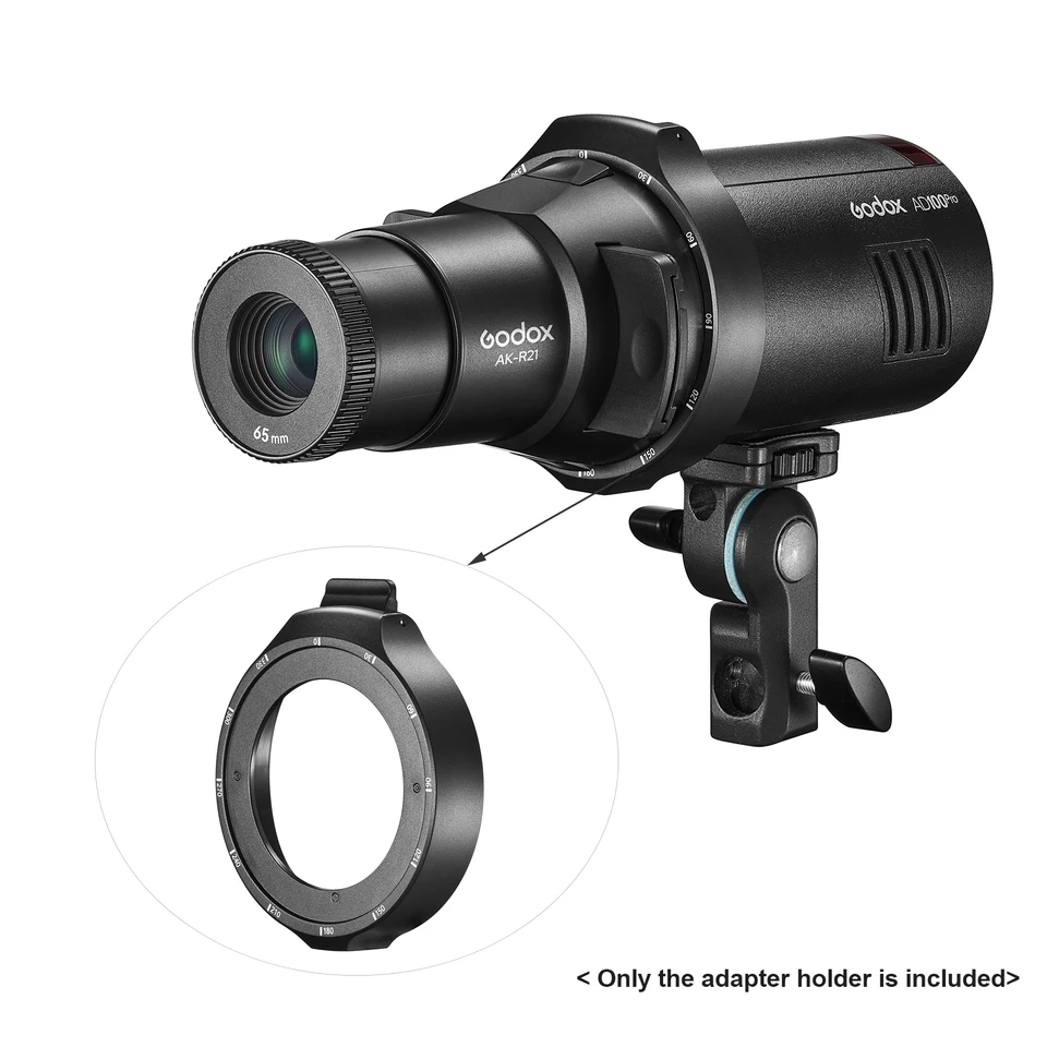 Godox S-R2 Adaptateur D'Accessoires à Tête Ronde Pour Godox AD200,AD200 Pro II,Godox V860III,V850II,TT685II,TT600,TT520II,TT520III, Compatible Avec L'Ensemble AK-R1 Pour Obtenir Des Effets D'é - 7