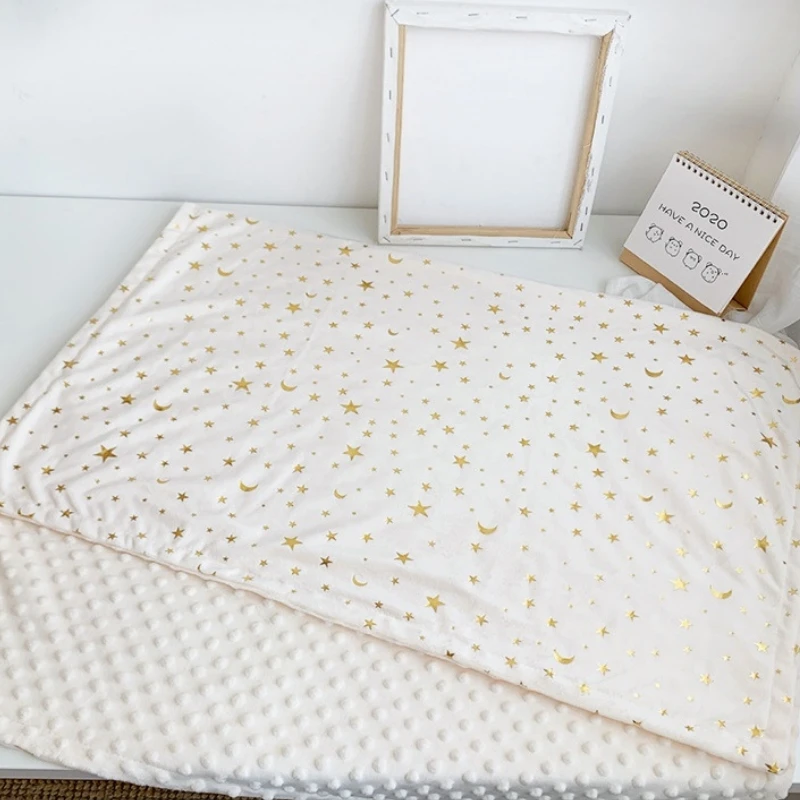 Baby Blanket Winter Soft Fleece Newborn Stroller Cover Comfortable Quilt Infant Bedding Swaddle Wrap Thicken Children's Blanket 2