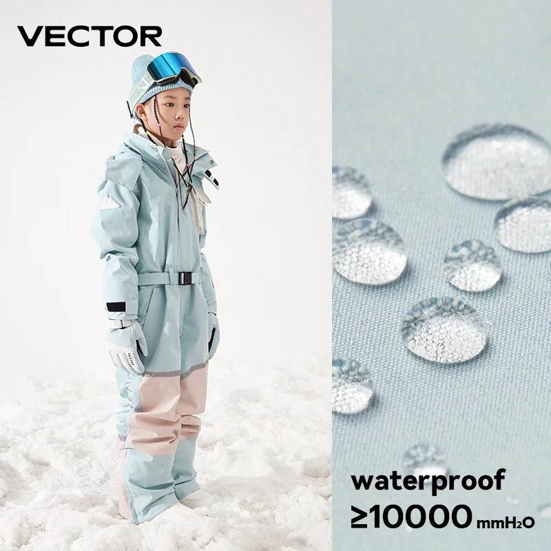 Thick Children One-Piece Ski Jumpsuit Outdoor Sports Snowboard Jacket Warm Jump Suit Waterproof Winter Clothes Overalls Hooded kids snow suit