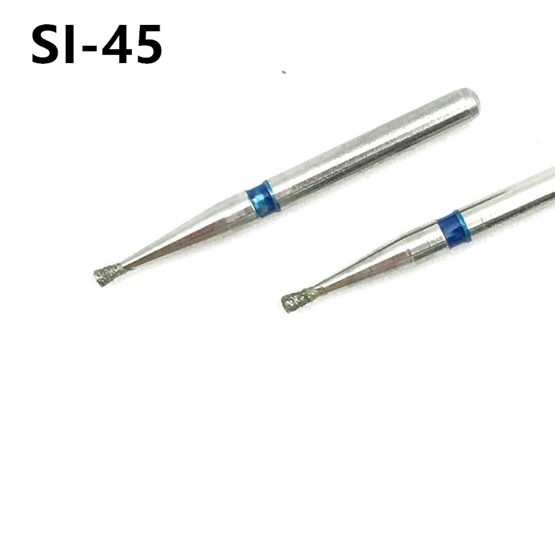 10pcs/box Dental Diamond FG High Speed Burs for Polishing 1.6mm For Teeth Care SI-45 1 box dental supplies diamond burs for high speed handpiece coarse fg 1 6mm tr 62c dentist tool 10pcs