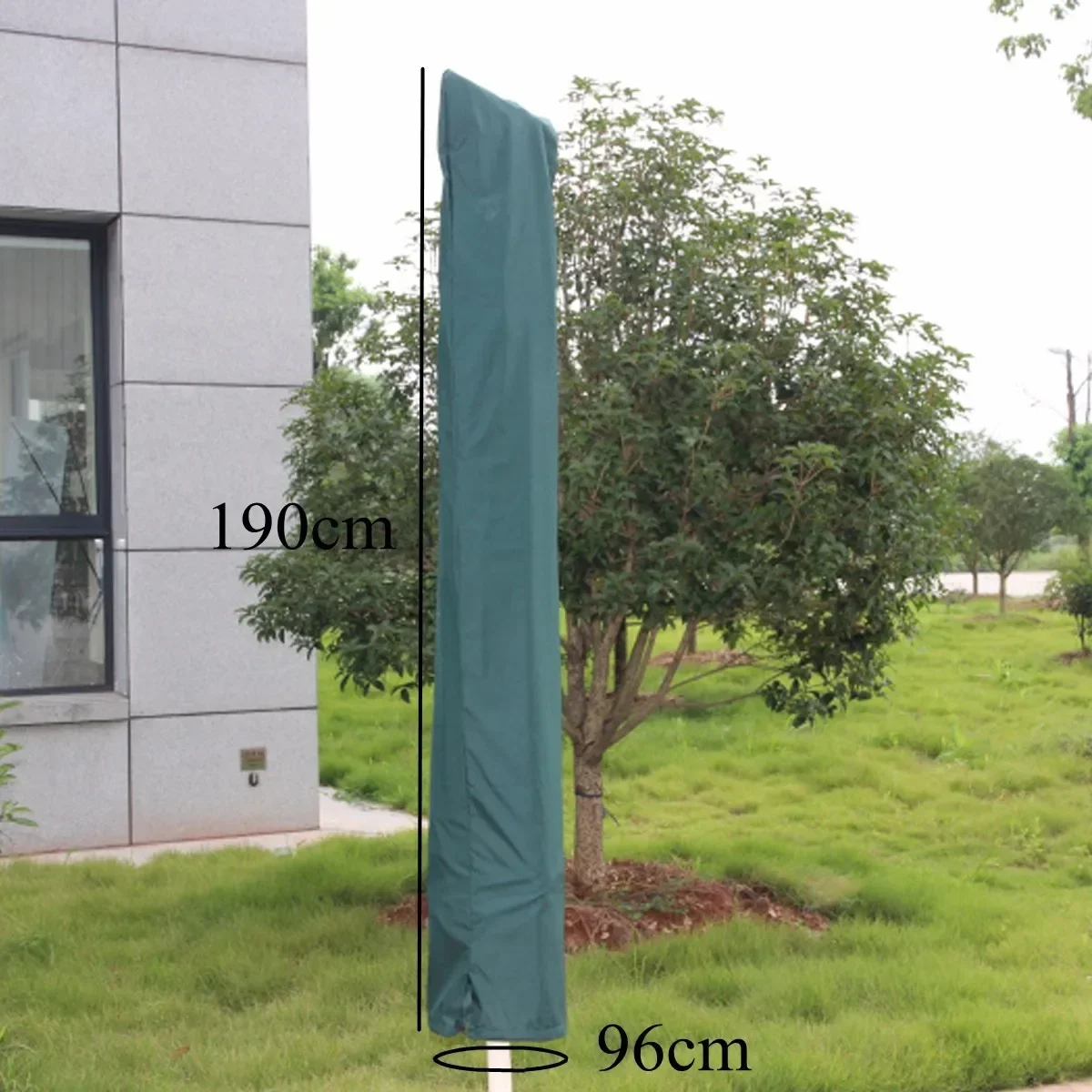 Outdoor Patio Umbrella Waterproof Protective Cover with Zipper for Garden Cantilever Parasol Umbrellas Cover 190x96cm