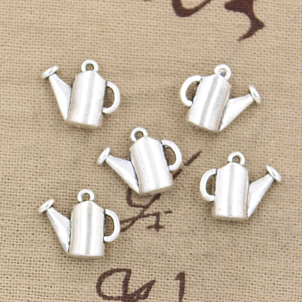 

20pcs Charms Watering Can Gardening 13x16mm Antique Silver Color Pendants DIY Crafts Making Findings Handmade Tibetan Jewelry