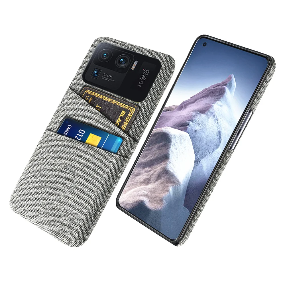 Mi 11 Ultra Caso Per Xiaomi Mi 11 Ultra Casi Doppia Carta Tessuto Tessuto Business Cover Per Xiaomi Mi 11 Ultra Fundas Mi11 Ultra