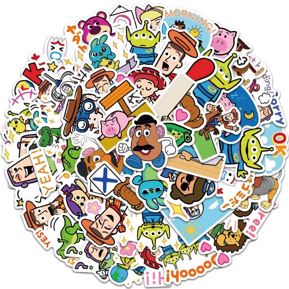 

10/30/50pcs Disney Cartoon Toy Story Buzz Lightyear Stickers Anime Kids DIY Decals Toys Waterproof Kawaii Graffiti Sticker Decal