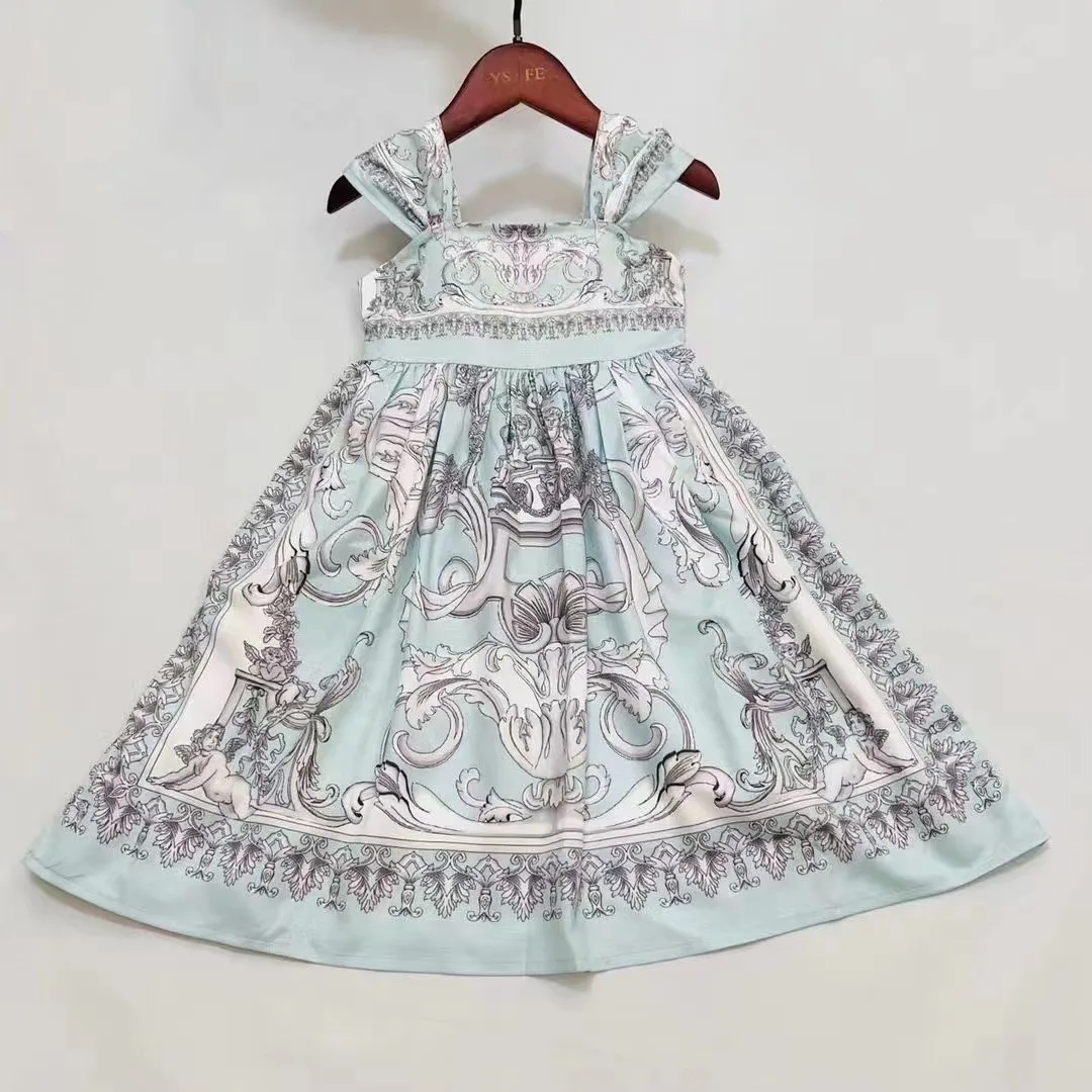 

2023 Baby Girls Casual Dresses New Fashion Colorful Princess Dress Kids Toddler Girls Summer Clothes Outfits