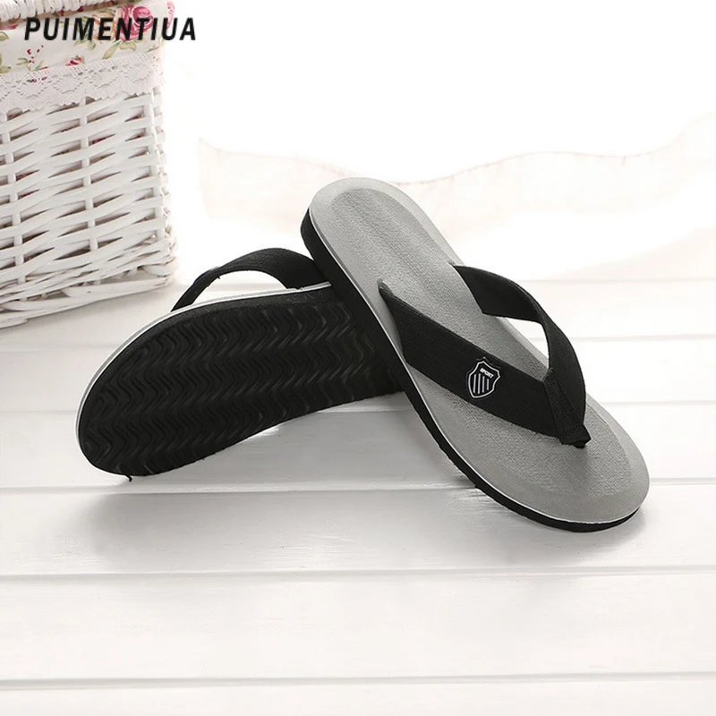 Men Summer Flip Flops Beach Sandals Anti-Slip Casual Shoes Slippers with flip flops summer slippers summer sandals beach shoes