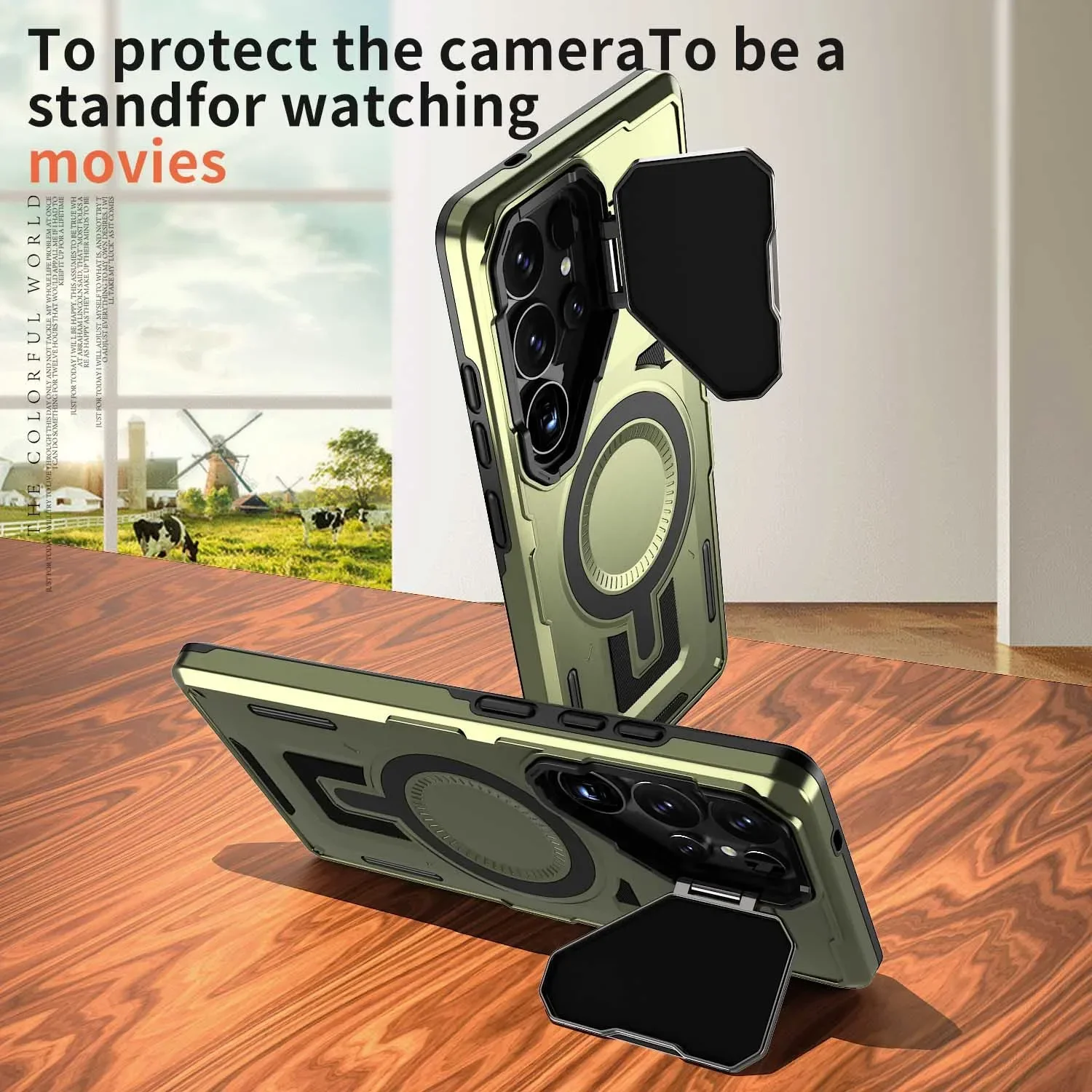 Magnetic Ring Stand Phone Case with 360-Degree Rotation and Enhanced Grip